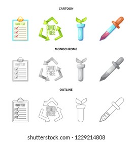 Isolated object of  and  sign. Collection of  and  vector icon for stock.