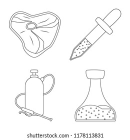 Isolated object of  and  sign. Set of  and  stock vector illustration.