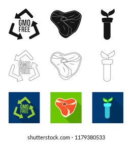 Isolated object of  and  sign. Set of  and  stock vector illustration.
