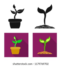 Isolated object of  and  sign. Set of  and  stock vector illustration.