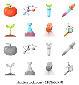 Isolated object of  and  sign. Set of  and  stock symbol for web.