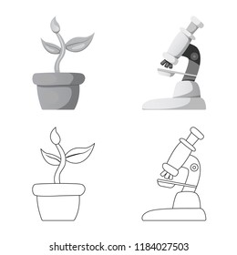 Isolated object of  and  sign. Set of  and  stock symbol for web.