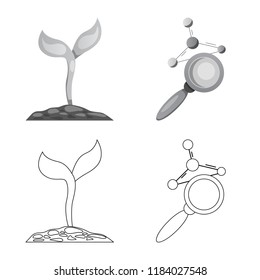 Isolated object of  and  sign. Set of  and  stock symbol for web.