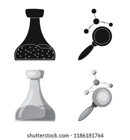 Isolated object of  and  sign. Set of  and  stock symbol for web.