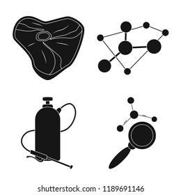 Isolated object of  and  sign. Set of  and  stock symbol for web.