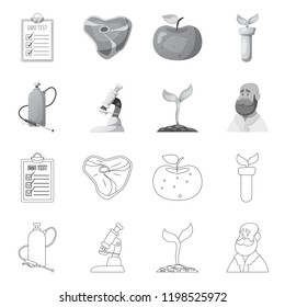 Isolated object of  and  sign. Set of  and  stock symbol for web.