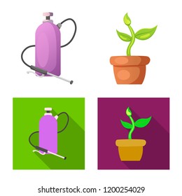 Isolated object of  and  sign. Set of  and  stock vector illustration.