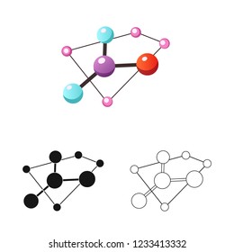 Isolated object of  and  sign. Set of  and  stock vector illustration.