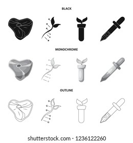 Isolated object of  and  sign. Set of  and  stock symbol for web.