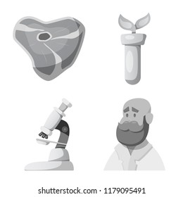 Isolated object of  and  sign. Set of  and  vector icon for stock.