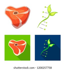 Isolated object of  and  sign. Set of  and  vector icon for stock.