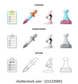 Isolated object of  and  sign. Set of  and  vector icon for stock.