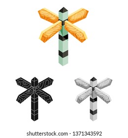 Isolated object of signage  and sign icon. Collection of signage  and signpost stock symbol for web.