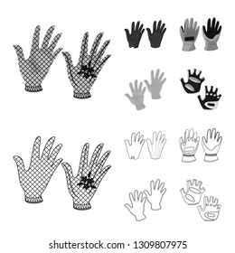 Isolated object of silhouette and safety icon. Collection of silhouette and comfort stock symbol for web.
