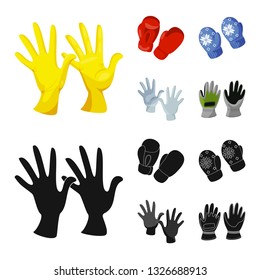 Isolated object of silhouette and safety icon. Collection of silhouette and comfort stock symbol for web.