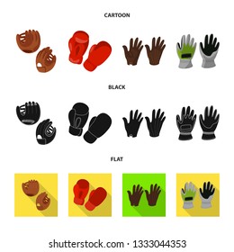 Isolated object of silhouette and safety icon. Set of silhouette and comfort stock symbol for web.