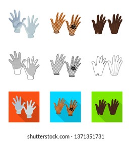 Isolated object of silhouette and safety icon. Set of silhouette and comfort stock vector illustration.