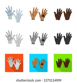 Isolated object of silhouette and safety icon. Collection of silhouette and comfort vector icon for stock.