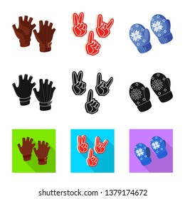 Isolated object of silhouette and safety icon. Set of silhouette and comfort stock vector illustration.