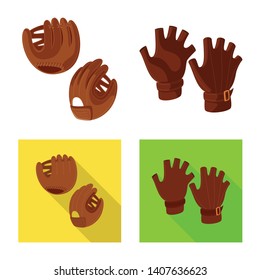 Isolated object of silhouette and safety icon. Set of silhouette and comfort stock symbol for web.