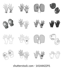 Isolated object of silhouette and safety icon. Set of silhouette and comfort vector icon for stock.