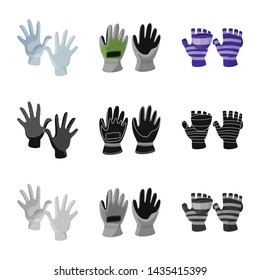 Isolated object of silhouette and safety icon. Collection of silhouette and comfort vector icon for stock.