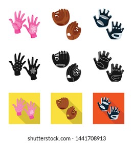 Isolated object of silhouette and safety icon. Set of silhouette and comfort stock vector illustration.