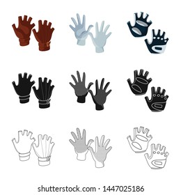 Isolated object of silhouette and safety icon. Collection of silhouette and comfort stock vector illustration.