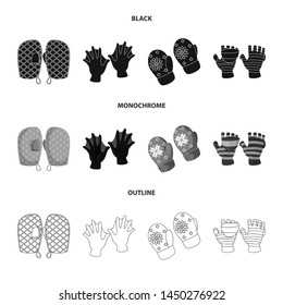 Isolated object of silhouette and safety icon. Collection of silhouette and comfort vector icon for stock.