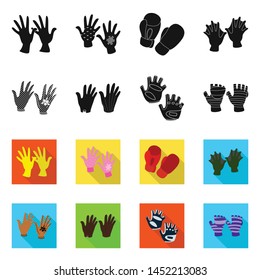 Isolated object of silhouette and safety icon. Set of silhouette and comfort stock vector illustration.
