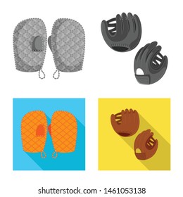 Isolated object of silhouette and safety icon. Collection of silhouette and comfort vector icon for stock.