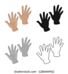 Isolated object of silhouette and safety logo. Set of silhouette and comfort vector icon for stock.