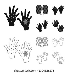 Isolated object of silhouette and safety logo. Collection of silhouette and comfort vector icon for stock.