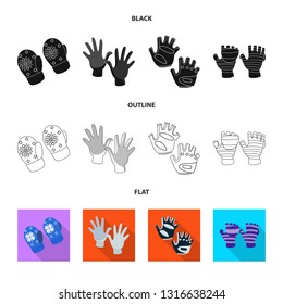 Isolated object of silhouette and safety logo. Set of silhouette and comfort vector icon for stock.