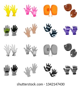 Isolated object of silhouette and safety logo. Collection of silhouette and comfort stock symbol for web.