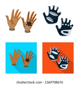 Isolated object of silhouette and safety logo. Collection of silhouette and comfort vector icon for stock.