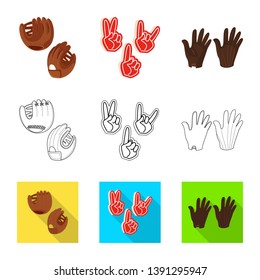 Isolated object of silhouette and safety logo. Set of silhouette and comfort vector icon for stock.