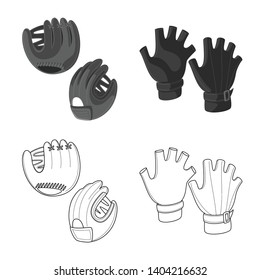 Isolated object of silhouette and safety logo. Collection of silhouette and comfort vector icon for stock.