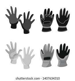 Isolated object of silhouette and safety logo. Set of silhouette and comfort vector icon for stock.