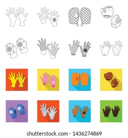 Isolated object of silhouette and safety logo. Collection of silhouette and comfort stock symbol for web.