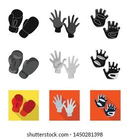 Isolated object of silhouette and safety logo. Collection of silhouette and comfort stock symbol for web.