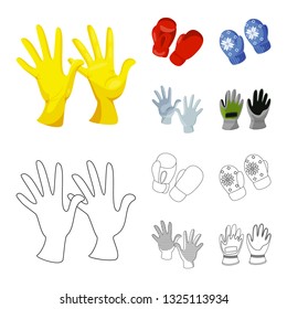 Isolated object of silhouette and safety sign. Set of silhouette and comfort stock vector illustration.