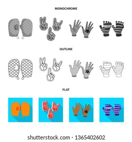 Isolated object of silhouette and safety sign. Collection of silhouette and comfort vector icon for stock.