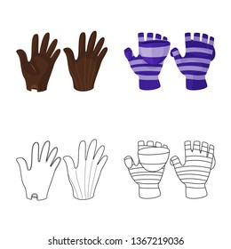 Isolated object of silhouette and safety sign. Set of silhouette and comfort vector icon for stock.