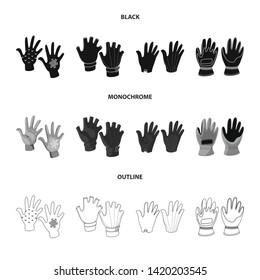 Isolated object of silhouette and safety sign. Collection of silhouette and comfort stock symbol for web.