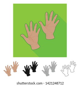 Isolated object of silhouette and safety sign. Set of silhouette and comfort stock vector illustration.