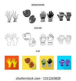 Isolated object of silhouette and safety symbol. Set of silhouette and comfort stock vector illustration.