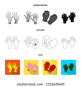 Isolated object of silhouette and safety symbol. Set of silhouette and comfort stock symbol for web.