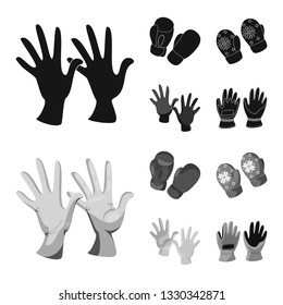 Isolated object of silhouette and safety symbol. Collection of silhouette and comfort stock vector illustration.