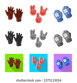 Isolated object of silhouette and safety symbol. Set of silhouette and comfort stock vector illustration.